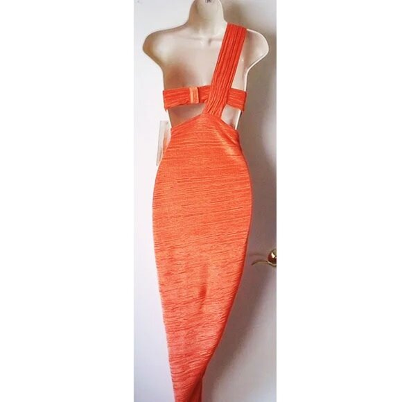 NWT / ALTERED Bronx Blanco Tamala Orange Midi Dress XS - Picture 4 of 11